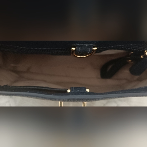 Authentic Michael Kors Bristol Floral Appliqué Satchel/Crossbody Bag -Navy Blue - Picture 4 of 16